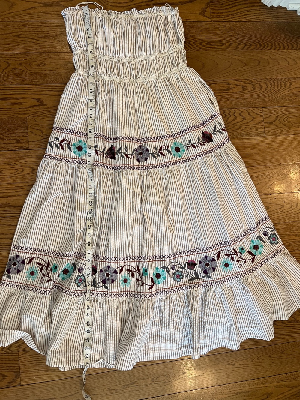 Free People Kalani Striped and Strapless Boho Maxi Dress XL - Picture 10 of 10